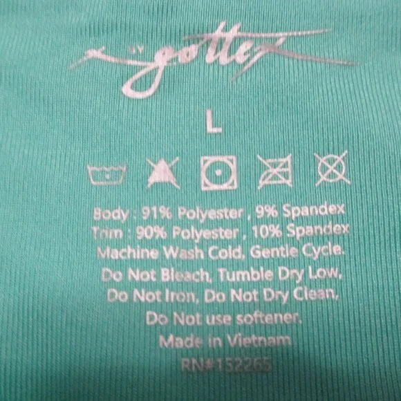 Gottex skort NEW aqua blue pull on & stretchy, pleated skirt size L - Picture 2 of 7